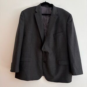 Lauren Ralph Lauren 100% Wool Men's Blazer Gray Minimalist Business Office 52R